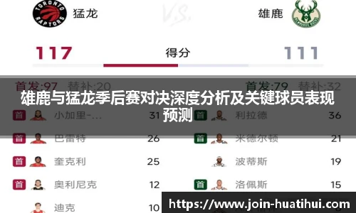雄鹿与猛龙季后赛对决深度分析及关键球员表现预测